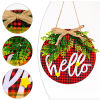 Picture of Christmas Message Lattice Hanging Door Sign Party Home Decoration