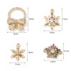 Picture of Brass Christmas Charms Wholesale Real Gold Plated