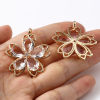 Picture of Brass Pendants Gold Plated Flower 3.6cm x 3.3cm, 1 Piece
