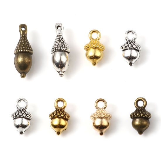 Image de Breloques en Alliage de Zinc Pomme de pin Multicolore 20 Pcs