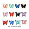 Imagen de Aleación de Zinc del metal + Resina Insecto Colgantes Mariposa Multicolor 23mm x 19mm, 10 Unidades