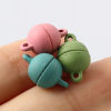 Picture of Zinc Based Alloy & Magnetic Hematite Magnetic Clasps Round Multicolor Painted 13mm x 8mm, 10 PCs