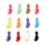 Picture of Brass Enamelled Sequins Charms Gold Plated Multicolor Cat Animal 18mm x 8mm, 5 PCs