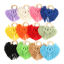 Picture of Wood & Polyester Tassel Pendants Heart Multicolor 9.5cm x 9cm, 1 Piece