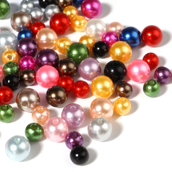 Picture of Acrylic Beads Round Multicolor Imitation Pearl 1000 PCs