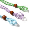 Imagen de Collar de Cuerda Trenzada Madera & Poliéster ,Multicolor y100cm de longitud, 1 Unidad