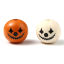 Picture of Natural Wood Halloween Spacer Beads Round Multicolor Clown About 25mm Dia., Hole: Approx 5.3mm - 4.5mm, 10 PCs