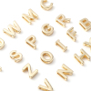 Picture of Brass Beads 14K Real Gold Plated Capital Alphabet/ Letter 5 PCs