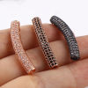 Picture of Brass Beads Tube Multicolor About 3.1cm x 0.7cm, Hole: Approx 2.5mm, 1 Piece