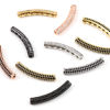 Picture of Brass Beads Tube Multicolor About 3.1cm x 0.7cm, Hole: Approx 2.5mm, 1 Piece