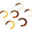 Imagen de Madera Pendientes Círculos Multicolor Forma de C 3.5cm x 2.8cm, 2 Unidades