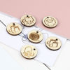 Picture of Natural Wood Charms Round Light Khaki 19mm Dia, 30 PCs