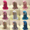 Изображение Flower Rayon Muslim Girl's Turban Hijab For 2-7 Years Old