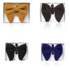 Picture of Velvet Bow Tie & Cufflinks & Handkerchief For Formal Suit Accessories