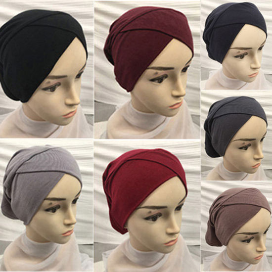 Picture of Cotton Women's Turban Hat Solid Color