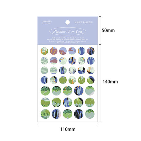 Picture of Paper DIY Scrapbook Deco Stickers Multicolor 19cm x 11cm, 1 Sheet