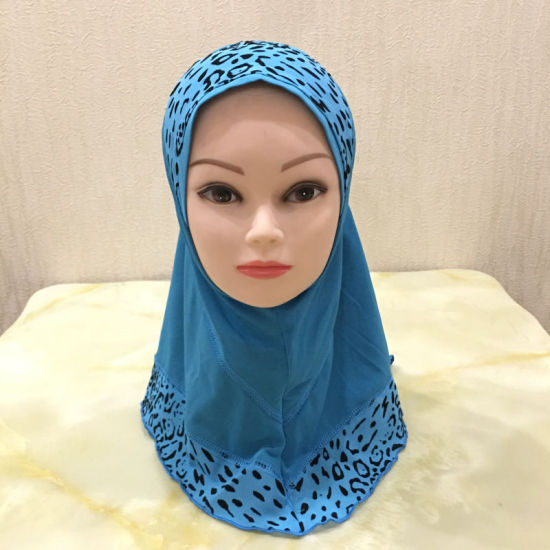 Picture of Leopard Printed Muslim Girl's Turban Hijab