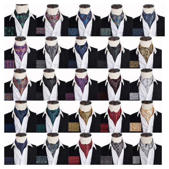 Picture of Jacquard Men's Square Handkerchief and Necktie Tie Set For Suit Pocket
