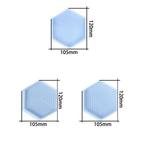 Picture of Silicone Resin Mold For Jewelry Making Hexagon White 1 Piece