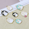 Picture of Zinc Based Alloy Charms Penguin Animal Gold Plated Multicolor Strawberry Enamel 10 PCs