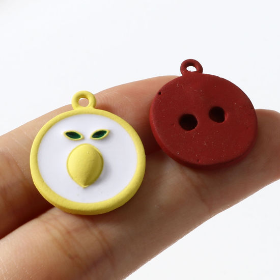 Immagine di Lega di Zinco Charms Limone Multicolore Ciliegia Smalto 5 Pz