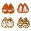 Immagine di PU Natale Ciondoli Goccia Multicolore 5.6cm x 3.7cm, 5 Pz