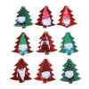 Picture of PU Leather Pendants Tree Multicolor Christmas Santa Claus 5.7cm x 4.9cm, 5 PCs