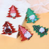 Picture of PU Leather Pendants Tree Multicolor Christmas Santa Claus 5.7cm x 4.9cm, 5 PCs