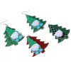 Picture of PU Leather Pendants Tree Multicolor Christmas Santa Claus 5.7cm x 4.9cm, 5 PCs