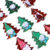 Picture of PU Leather Pendants Tree Multicolor Christmas Santa Claus 5.7cm x 4.9cm, 5 PCs