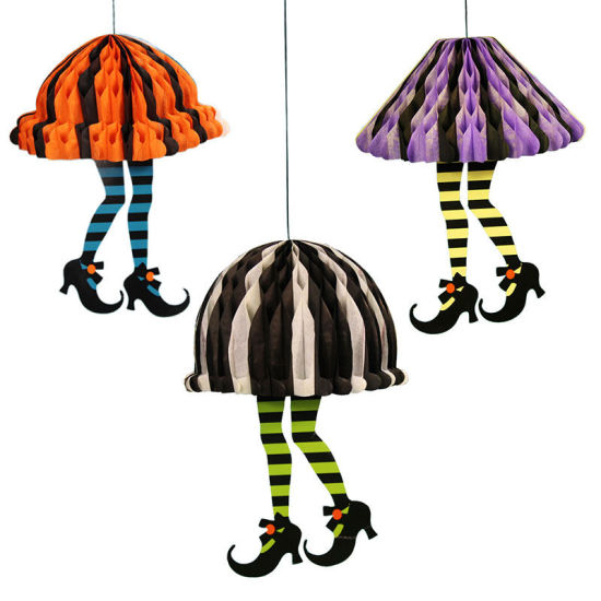 Изображение Halloween Skirt High Heels Paper Home Party Hanging Decoration Ornaments