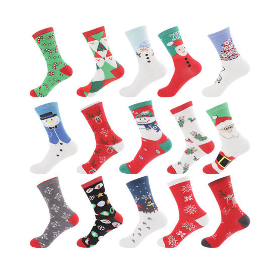 Picture of Christmas Winter Warm Couple Unisex Cotton Socks Size