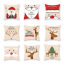 Picture of Christmas Santa Claus & Reindeer Peach Skin Fabric Square Pillowcase Home Textile 45x45cm