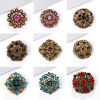 Picture of Zinc Based Alloy Pin Brooches Flower Antique Bronze 1 Piece