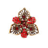 Picture of Zinc Based Alloy Pin Brooches Flower Antique Bronze 1 Piece