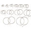 Picture of Stainless Steel Hoop Earrings Silver Tone Circle Ring Post/ Wire Size: (19 gauge), 1 Pair
