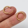 Image de Boucles d'Oreilles Créole Anneaux en Acier Inoxydable Doré Annulaire Epaisseur de Fil: (19 gauge), 1 Paire