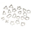 Picture of Stainless Steel Hoop Earrings Silver Tone Post/ Wire Size: (19 gauge), 1 Pair