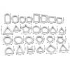 Picture of Stainless Steel Hoop Earrings Silver Tone Post/ Wire Size: (19 gauge), 1 Pair