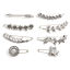Picture of Zinc Based Alloy Pin Brooches Findings Antique Silver Color 2 PCs