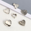 Picture of Zinc Based Alloy Valentine's Day Spacer Beads Heart Antique Silver Color 200 PCs