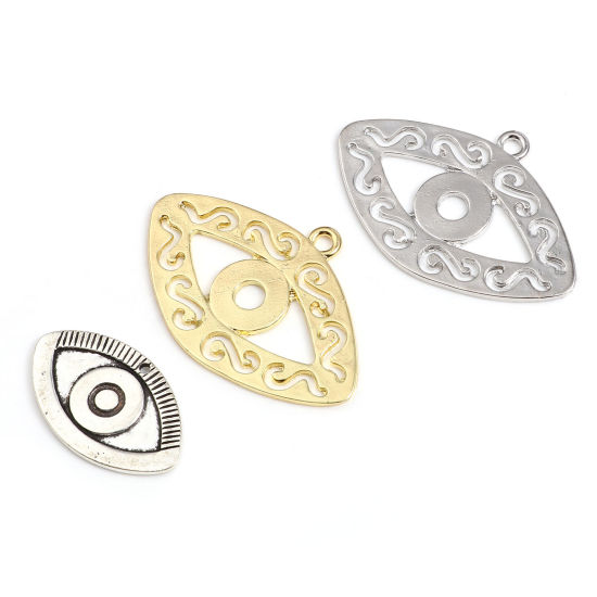 Immagine di Lega di Zinco Religione Ciondoli Occhi Multicolore Filigrana 5 Pz