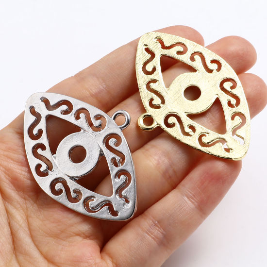 Immagine di Lega di Zinco Religione Ciondoli Occhi Multicolore Filigrana 5 Pz