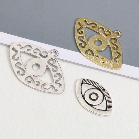 Immagine di Lega di Zinco Religione Ciondoli Occhi Multicolore Filigrana 5 Pz