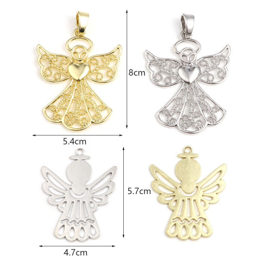 Immagine di Lega di Zinco Religione Ciondoli Angelo Multicolore 2 Pz