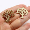 Image de Pendentifs en Alliage de Zinc Multicolore Arbre de Vie 20 Pcs