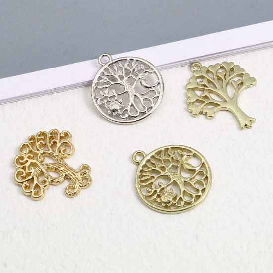 Picture of Zinc Based Alloy Pendants Multicolor Tree of Life 20 PCs