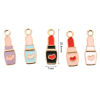 Imagen de Zamak Maquillaje Colgantes Charms Lápiz labial Chapado en Oro Multicolor Corazón Esmalte 20mm x 7mm, 10 Unidades