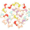Picture of Zinc Based Alloy Charms Mushroom Gold Plated Multicolor Enamel 19.6mm x 16mm, 10 PCs