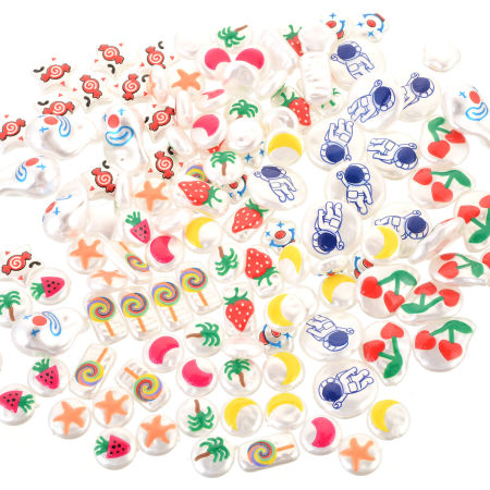 Acryl Barock Perlen Bunt Imitat Perle 10 Stück